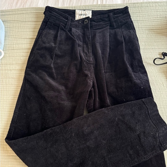 NWOT Deus Ex Machina Courdouroy Pants - Black - Picture 1 of 6
